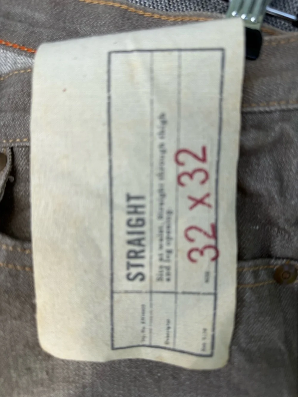 Banana Republic Men’s New With Tags 5 Pocket  Straight Leg Jeans Tan Otter 32/32